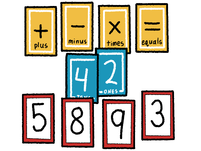 The play cards 5, 8, 9, and now 3 are on the table.
